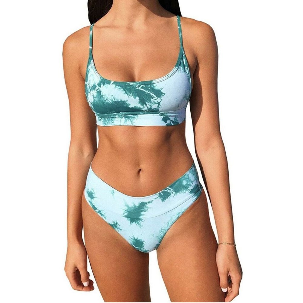 Teal Tye Dye Bikini Size M
